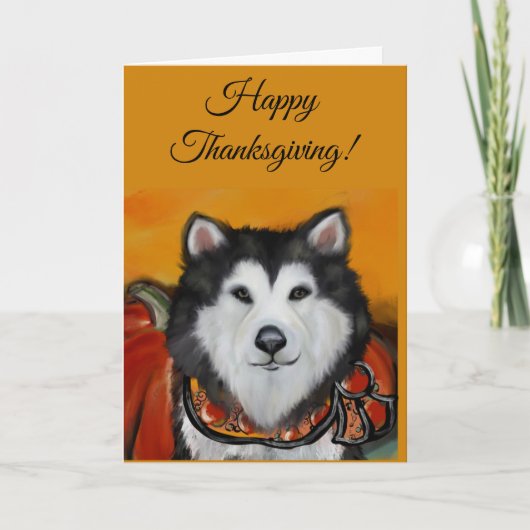 Alaskan Malamute Dankeskarte (Vorderseite)