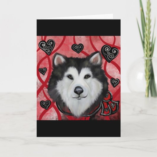 Alaskan Malamute Dankeskarte (Vorderseite)