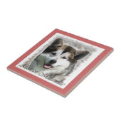 Alaskan Malamute Dog Art Fliese (Seite)