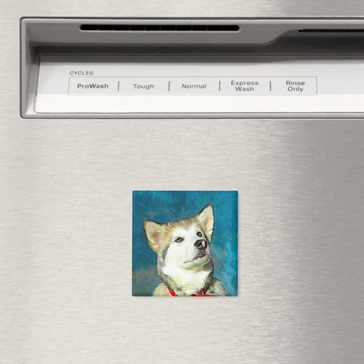 Alaskan Malamute Dog Art Magnet (In Situ (Geschirrspüler))
