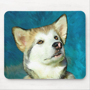 Alaskan Malamute Dog Art Mousepad