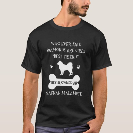 Alaskan Malamute Dog Bester Freund T-Shirt (Vorderseite)