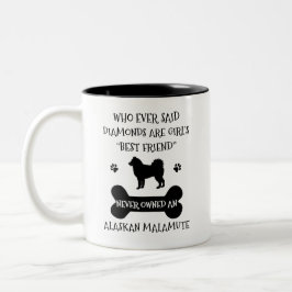 Alaskan Malamute Dog Bester Freund Zweifarbige Tasse
