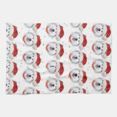 Alaskan Malamute Dog Breed Christmas Stars Geschirrtuch (Horizontal)