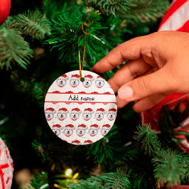 Alaskan Malamute Dog Breed Christmas Stars Keramik Ornament