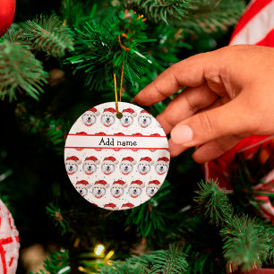 Alaskan Malamute Dog Breed Christmas Stars Keramik Ornament