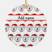 Alaskan Malamute Dog Breed Christmas Stars Keramik Ornament (Vorne)