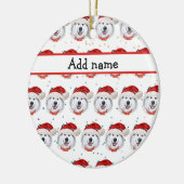 Alaskan Malamute Dog Breed Christmas Stars Keramik Ornament (Links)