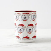 Alaskan Malamute Dog Breed Christmas Stars Zweifarbige Tasse (Mittel)