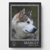 Alaskan Malamute Dog Breed Memorial Plaque Fotoplatte (Vorderseite)