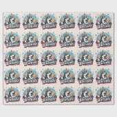 Alaskan Malamute Dog Colorful Geschenkpapier (Flach)