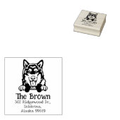 Alaskan Malamute Dog, Custom Rücksendeadresse, Gummistempel (Stempel)