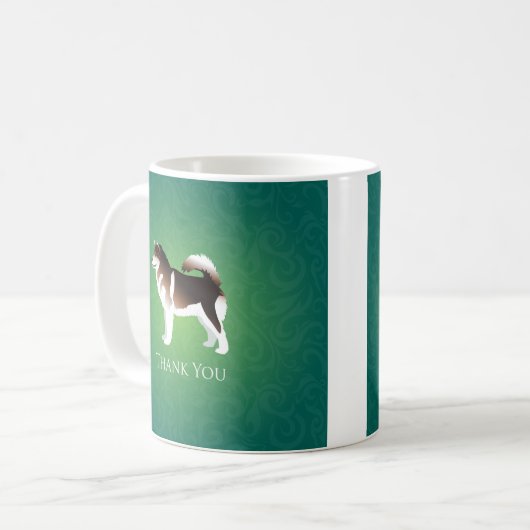 Alaskan Malamute Dog Danke Design Kaffeetasse (Vorderseite Links)