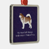 Alaskan Malamute Dog Denken Sie an Ihr Design Ornament Aus Metall (Rechts)