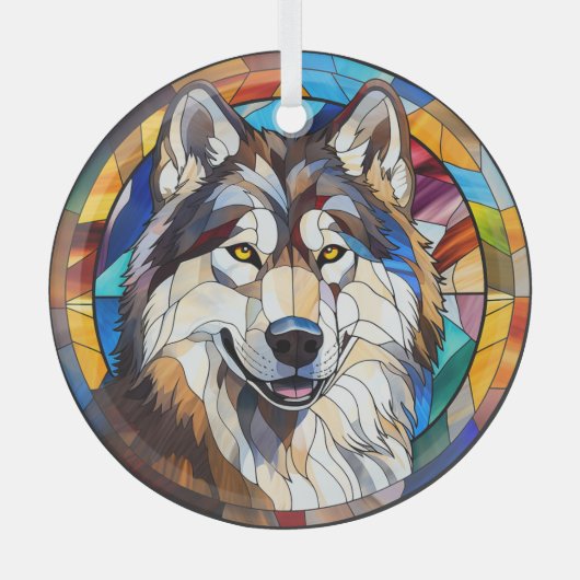 Alaskan Malamute Dog erhalten Ornament Aus Glas (Vorderseite)