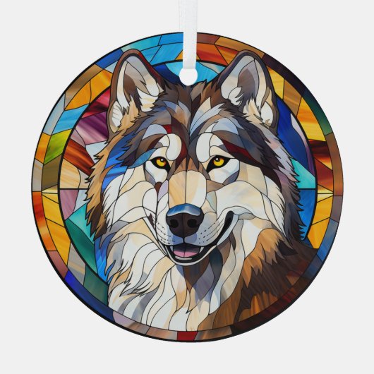 Alaskan Malamute Dog erhalten Ornament Aus Glas (Rückseite)