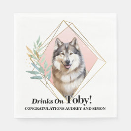 Alaskan Malamute Dog Foto Wedding Serviette