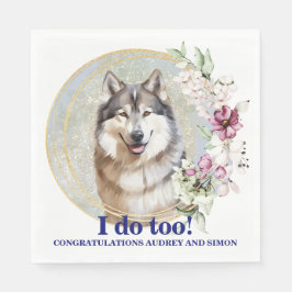 Alaskan Malamute Dog Foto Wedding Serviette