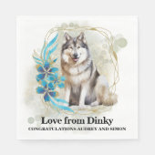 Alaskan Malamute Dog Foto Wedding Serviette (Vorderseite)