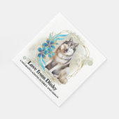 Alaskan Malamute Dog Foto Wedding Serviette (Ecke)