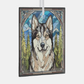 Alaskan Malamute Dog Glass Ornament (Vorderseite Rechts)
