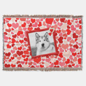 Alaskan Malamute Dog Heart Throw Blanket Decke (Vorderseite)