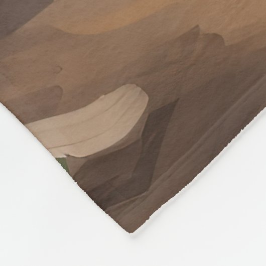 Alaskan Malamute Dog im Schnee Weihnachten Fleecedecke (Ecke)