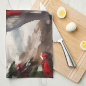 Alaskan Malamute Dog im Schnee Weihnachten Geschirrtuch (Viertel Falte)