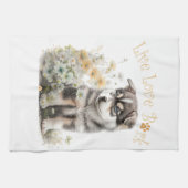 Alaskan Malamute Dog Mama Floral Geschirrtuch (Horizontal)