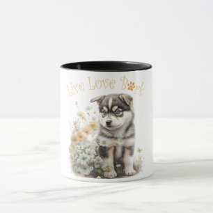 Alaskan Malamute Dog Mama Floral Tasse