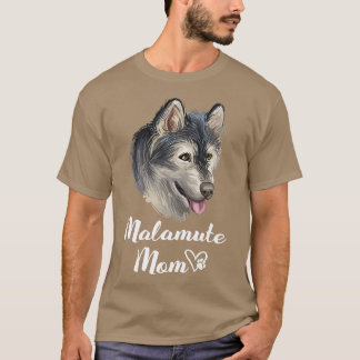 Alaskan Malamute Dog Mom Cute Puppy Dog Owner T-Shirt