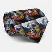 Alaskan Malamute Dog on Paddle: Ein Landschaftlich Krawatte (Gerollt)