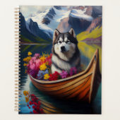 Alaskan Malamute Dog on Paddle: Ein Landschaftlich Planer (Vorderseite)