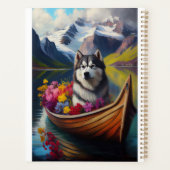 Alaskan Malamute Dog on Paddle: Ein Landschaftlich Planer (Rückseite)