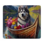 Alaskan Malamute Dog on Paddle: Ein Landschaftlich Schneidebrett (Vorderseite)