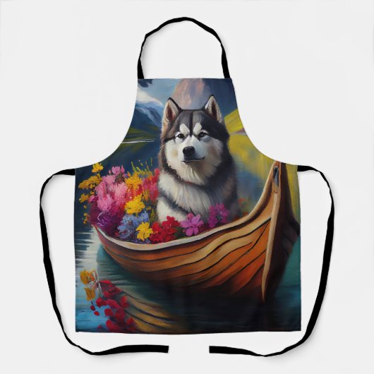 Alaskan Malamute Dog on Paddle: Ein Landschaftlich Schürze (Vorderseite)