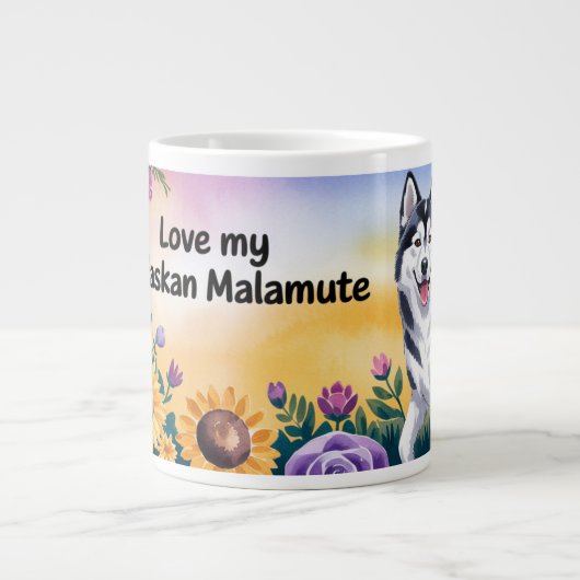 Alaskan Malamute Dog Owner Geschenk Jumbo-Tasse (Vorderseite)