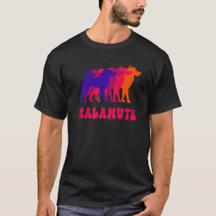 Alaskan Malamute Dog Rasse Niedlich Retro T-Shirt