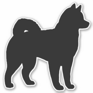 Alaskan Malamute Dog Rasse Silhouette Vinyl Aufkleber