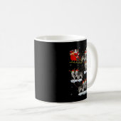 Alaskan Malamute Dog Santa Sleigh Flying Funny Chr Kaffeetasse (VorderseiteRechts)