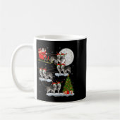 Alaskan Malamute Dog Santa Sleigh Flying Funny Chr Kaffeetasse (Links)