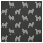 Alaskan Malamute Dog Silhouetten Gemustert Stoff (Muster)