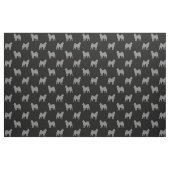Alaskan Malamute Dog Silhouetten Gemustert Stoff (Fat Quarter (45,7 x 55,9 cm))
