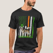 Alaskan Malamute Dog St Patricks Day Irish America T-Shirt (Vorderseite)