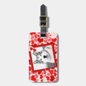 Alaskan Malamute Dog Valentines Herz Gepäckanhänger (Vorderseite vertikal)