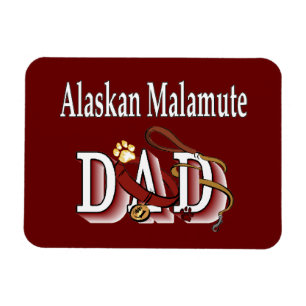 Alaskan Malamute Dog Vater Magnet