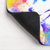 Alaskan Malamute Dog Watercolor Kunst, Dichtung un Mousepad (Ecke)