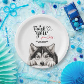 Alaskan Malamute Dog Wedding Reception Pappteller (Party)