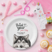 Alaskan Malamute Dog Wedding Reception Pappteller (Party)