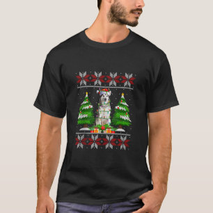 Alaskan Malamute Dog Weihnachtsbaum Lights Ugly Sw T-Shirt